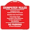 Signmission Residents Only Violators Prosecuted Bag Your Trash No Parking In Front Of Dumpster, RW-1818-9895 A-DES-RW-1818-9895 - alternate 1